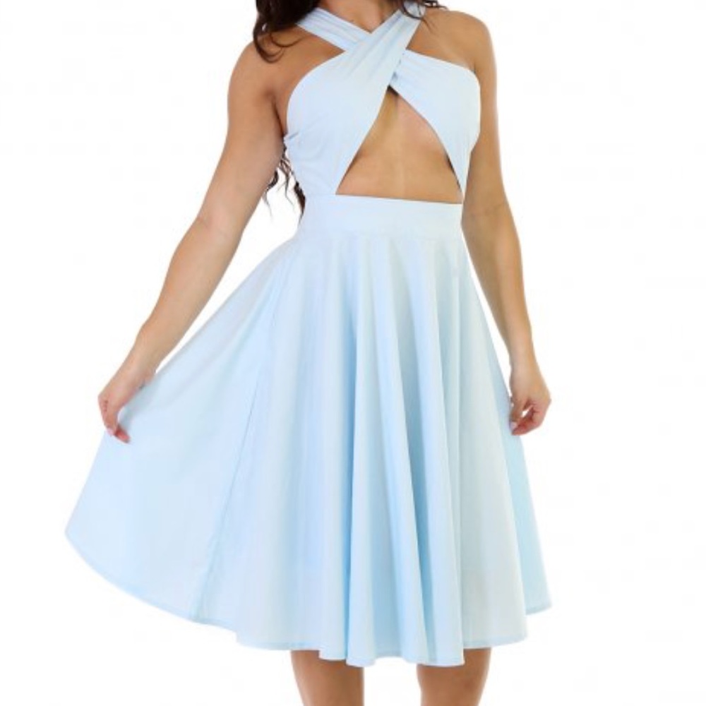 Chic Crossover Flare Dress